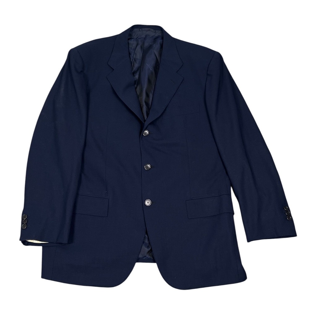 Kiton Blazer Vintage Men's 42R Navy Blue 100% Wool Wilkes Bashford Made in Italy